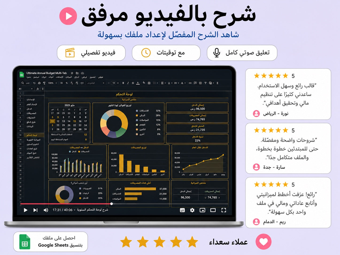 شرح بالفيديو مرفق لإعداد مخطط نسّق